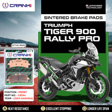 Load image into Gallery viewer, Sintered Brake Pads For Triumph Tiger 900 Rally Pro (2024 Onwards) - Front - CB744 - 2 Sets - CRANK1