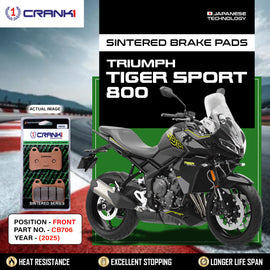 Sintered Brake Pads For Triumph Tiger Sport 800 (2025) - Front - CB706 - 2 Sets - CRANK1