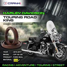 Load image into Gallery viewer, Fork Oil Seals Pair For Harley Davidson Touring Road King (2015-2017) - CPF55-129 - CRANK1
