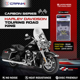 Carbon Brake Pads For Harley Davidson Touring Road King (2015-2017) - Rear - CFB904 - 1 Set - CRANK1