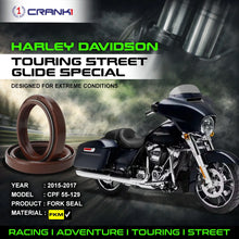 Load image into Gallery viewer, Fork Oil Seals Pair For Harley Davidson Touring Street Glide Special (2015-2017) - CPF55-129 - CRANK1
