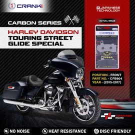 Carbon Brake Pads For Harley Davidson Touring Street Glide Special (2015-2017) - Front - CFB904 - 2 Sets - CRANK1