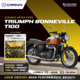 Ceramic Brake Pad For Triumph Bonneville T100 (2014-2016) - Front - CRM651/2 - 1 Set - Crank1