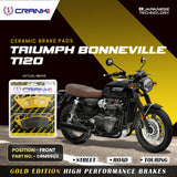 Ceramic Brake Pad For Triumph Bonneville T120 - Front - CRM651/2 - 1 Set - Crank1