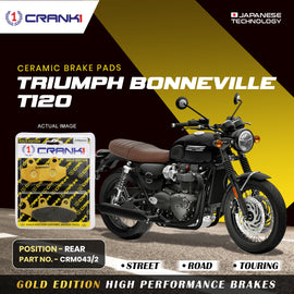 Ceramic Brake Pad For Triumph Bonneville T120 - Rear - CRM043/2 - 1 Set - Crank1