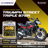 Ceramic Brake Pad For Triumph Street Triple 675R - Front - CRM1309 - 2 Sets - CRANK1