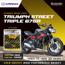 Load image into Gallery viewer, Ceramic Brake Pad For Triumph Street Triple 675R - Rear - CRM359 - 1 Set - CRANK1