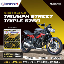 Ceramic Brake Pad For Triumph Street Triple 675R - Rear - CRM359 - 1 Set - CRANK1