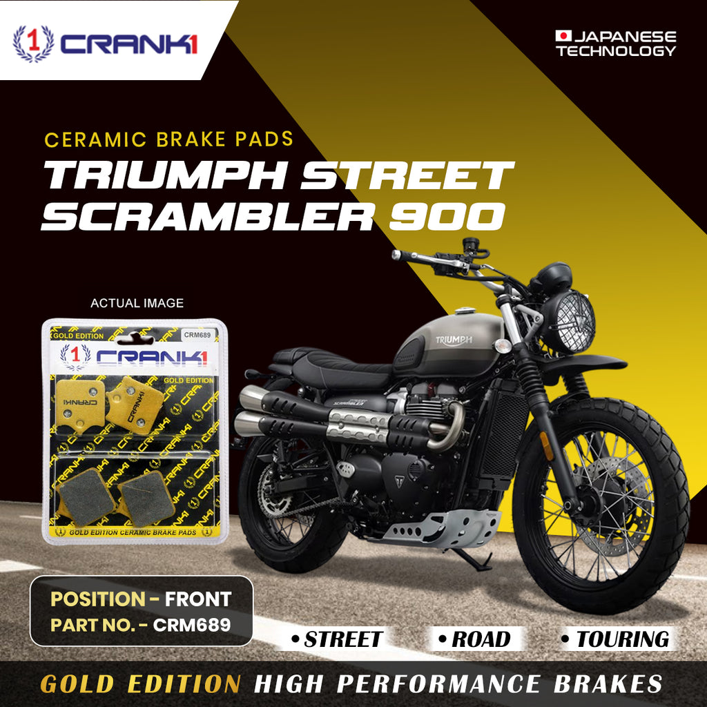 Ceramic Brake Pad For Triumph Street Scrambler 900 - Front - CRM689 - 1 Set - CRANK1