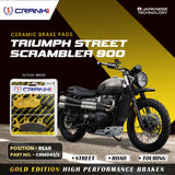 Ceramic Brake Pad For Triumph Street Scrambler 900 - Rear - CRM043/2 - 1 Set - Crank1