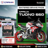 Sintered Brake Pads For Aprilia Tuono 660 (2020 Onwards) - Front - CB036 - 2 Sets  - CRANK1