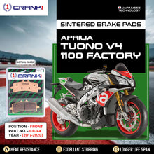 Load image into Gallery viewer, Sintered Brake Pads For Aprilia Tuono V4 1100 Factory (2017-2020) - Front - CB744 - 2 Sets  - CRANK1