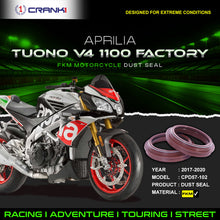 Load image into Gallery viewer, Fork Dust Seals Pair For Aprilia Tuono V4 1100 Factory (2017-2020) - CPD57-102 - CRANK1