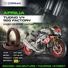 Load image into Gallery viewer, Fork Oil Seals Pair For Aprilia Tuono V4 1100 Factory (2017-2020) - CPF55-157 - CRANK1