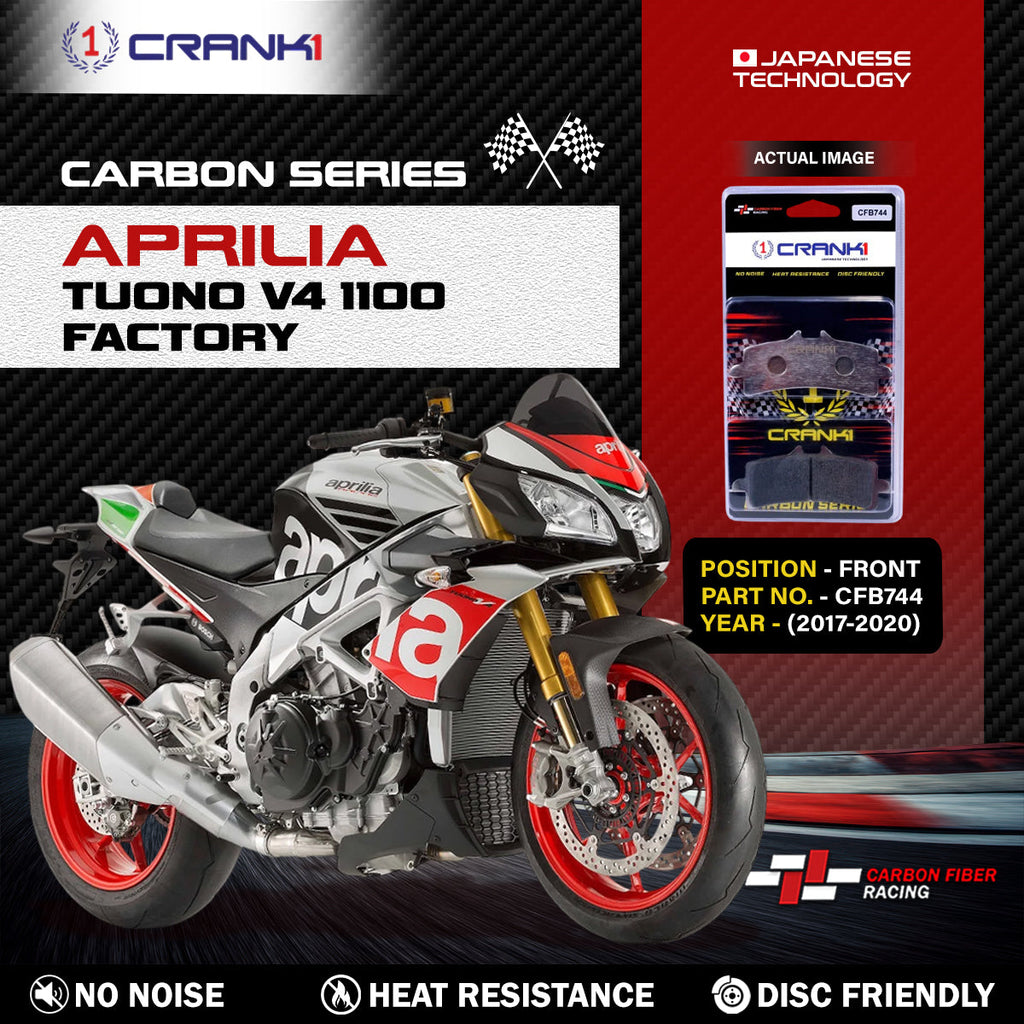 Carbon Brake Pads For Aprilia Tuono V4 1100 Factory (2017-2020) - Front - CFB744 - 2 Sets - CRANK1