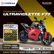 Load image into Gallery viewer, Ceramic Brake Pad For Ultraviolette F77 - Front - CRM8609 - 1 Set - CRANK1