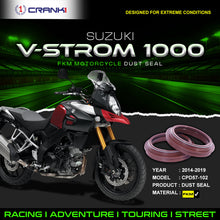 Load image into Gallery viewer, Fork Dust Seals Pair For Suzuki V-Strom 1000 (2014-2019) - CPD57-102 - CRANK1