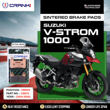 Load image into Gallery viewer, Sintered Brake Pads For Suzuki V-Strom 1000 (2014-2016) - Front - CB973 - 2 Sets - CRANK1
