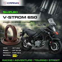 Load image into Gallery viewer, Fork Oil Seals Pair For Suzuki V-Strom 650 (2017-2022) - CPF55-120 - CRANK1