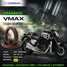 Load image into Gallery viewer, Fork Oil Seals Pair For Yamaha VMAX (2004 Onwards) - CPF55-123 - CRANK1