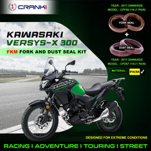 Load image into Gallery viewer, Fork And Dust Seals Kit For Kawasaki Versys-X 300 (2017 Onwards) - CRANK1
