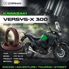 Load image into Gallery viewer, Fork Oil Seals Pair For Kawasaki Versys-X 300 (2017 Onwards) - CPF55-119 - CRANK1