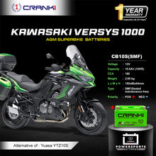 Load image into Gallery viewer, Battery For Kawasaki Versys 1000 - CB10S - Factory Activated - CRANK1