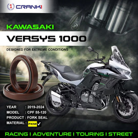 Fork Oil Seals Pair For Kawasaki Versys 1000 (2019-2024) - CPF55-120 - CRANK1