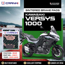 Load image into Gallery viewer, Sintered Brake Pads For Kawasaki Versys 1000 (2015-2018) - Rear - CB471 - 1 Set - CRANK1