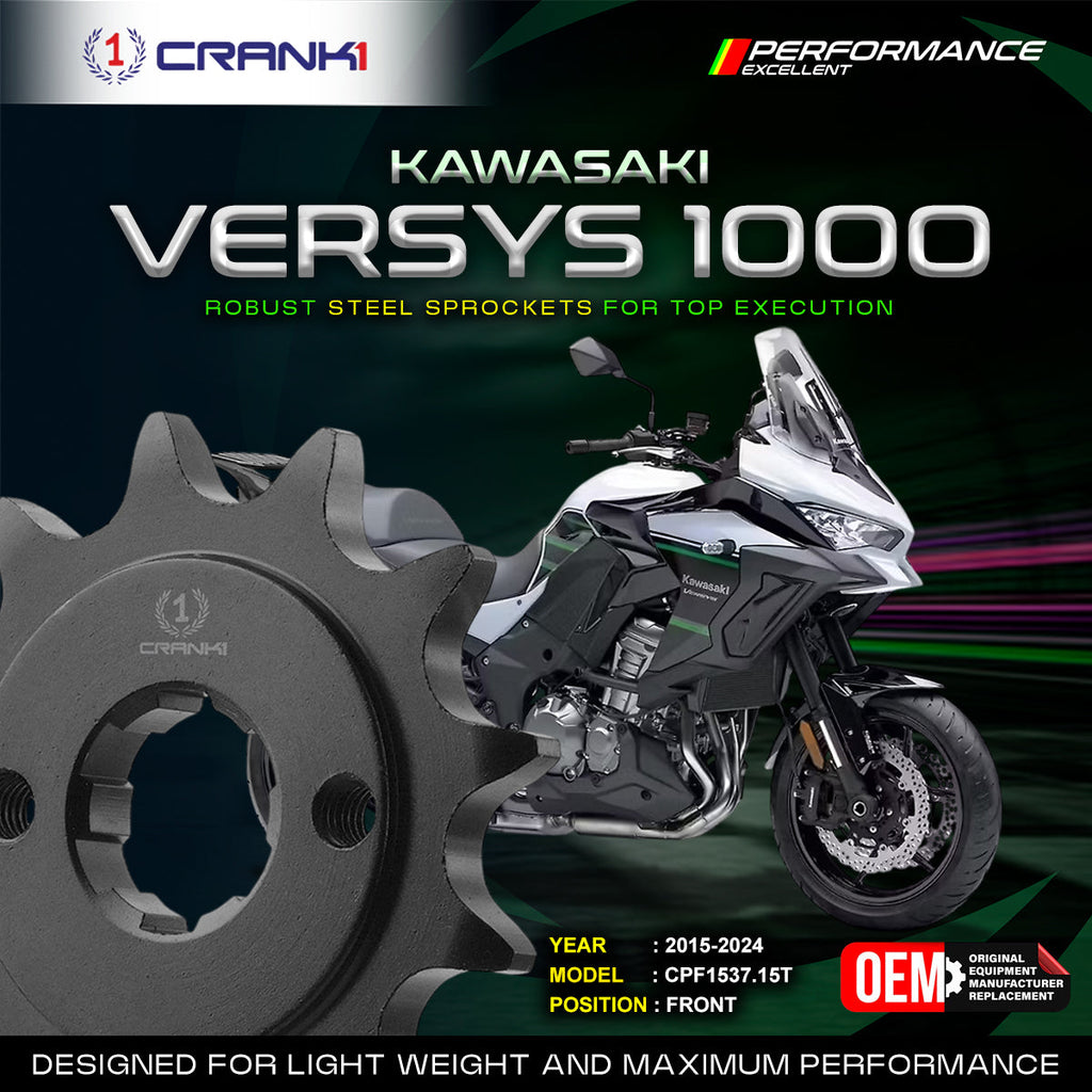 Sprocket For Kawasaki Versys 1000 (2015-2024) - Front - CPF1537.15T - CRANK1
