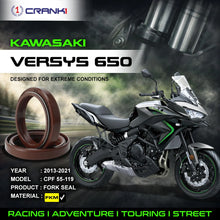 Load image into Gallery viewer, Fork Oil Seals Pair For Kawasaki Versys 650 (2013-2021) - CPF55-119 - CRANK1
