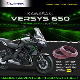 Fork Dust Seals Pair For Kawasaki Versys 650 (2013-2021) - CPD57-115 - CRANK1