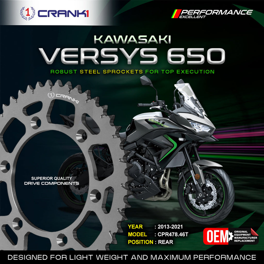 Sprocket For Kawasaki Versys 650 (2013-2021) - Rear - CPR478.46T - CRANK1