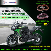 Load image into Gallery viewer, Fork And Dust Seals Kit For Kawasaki Versys 650 (2022 Onwards) - CRANK1