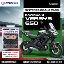 Load image into Gallery viewer, Sintered Brake Pads For Kawasaki Versys 650 (2013-2021) - Front - CB241 - 2 Sets Required - CRANK1