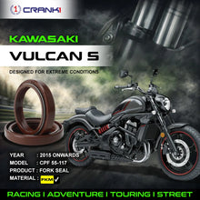 Load image into Gallery viewer, Fork Oil Seals Pair For Kawasaki Vulcan S (2015 Onwards) - CPF55-117 - CRANK1