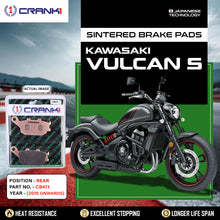 Load image into Gallery viewer, Sintered Brake Pads For Kawasaki Vulcan S (2015 Onwards) - Rear - CB471 - 1 Set - CRANK1