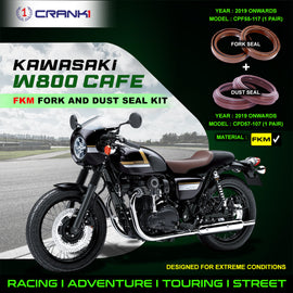 Fork And Dust Seals Kit For Kawasaki W800 Cafe (2019 Onwards) - CRANK1