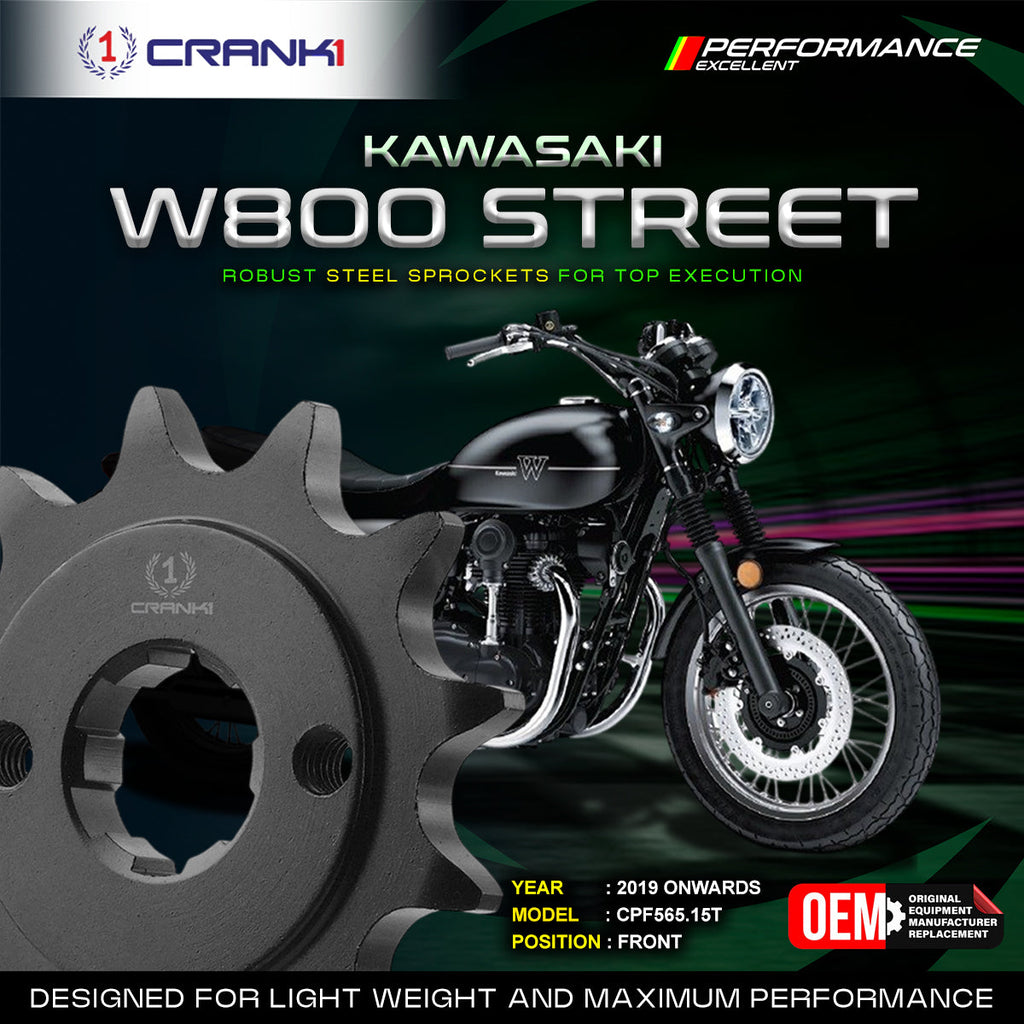 Sprocket For Kawasaki W800 Street (2019 Onwards) - Front - CPF565.15T - CRANK1