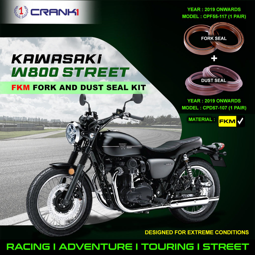 Fork And Dust Seals Kit For Kawasaki W800 Street (2019 Onwards) - CRANK1