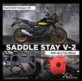 Zana-Royal Enfield Himalayan Saddle Stays V-2 With Jerry Can Mounting 450 - Black