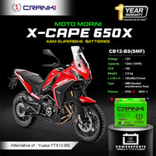 Load image into Gallery viewer, Battery For Moto Morini X-Cape 650X - CB12-BS - Factory Activated - CRANK1
