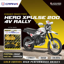 Load image into Gallery viewer, Ceramic Brake Pad For Hero Xpulse 200 4V Rally - Front - CRM052/4 - 1 Set - Crank1