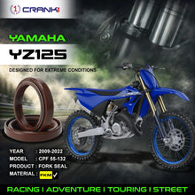 Load image into Gallery viewer, Fork Oil Seals Pair For Yamaha YZ125 (2009-2022) - CPF55-132 - CRANK1