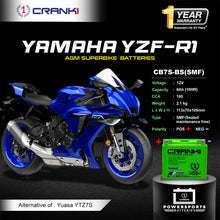 Load image into Gallery viewer, Battery For Yamaha YZF-R1 (2019 Onwards) - CB7S-BS - Factory Activated - CRANK1