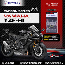 Load image into Gallery viewer, Carbon Brake Pads For Yamaha YZF-R1 (2009-2014) - Front - CFB244/4 - 2 Sets - CRANK1