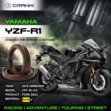 Load image into Gallery viewer, Fork Oil Seals Pair For Yamaha YZF-R1 (2015 Onwards) - CPF55-123 - CRANK1
