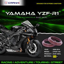 Load image into Gallery viewer, Fork Dust Seals Pair For Yamaha YZF-R1 (2009-2014) - CPD57-102 - CRANK1