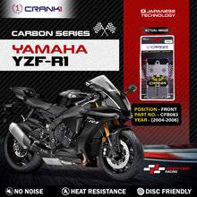 Load image into Gallery viewer, Carbon Brake Pads For Yamaha YZF-R1 (2004-2006) - Front - CFB083 - 2 Sets - CRANK1