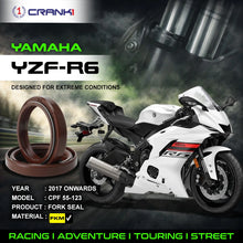 Load image into Gallery viewer, Fork Oil Seals Pair For Yamaha YZF-R6 (2017 Onwards) - CPF55-123 - CRANK1